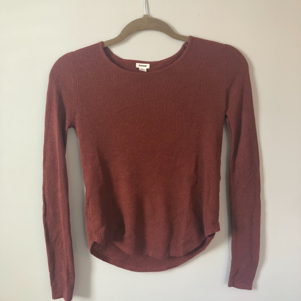 Garage orange thin sweater